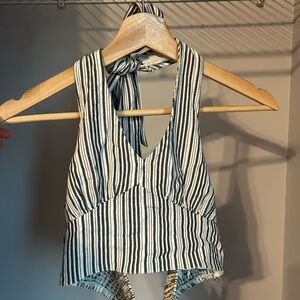 Striped Halter Top